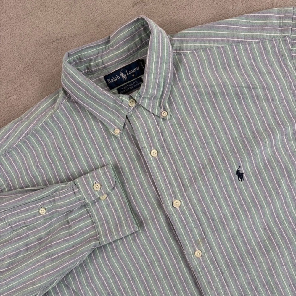 Vintage Polo Ralph Lauren Pocket Oxford Yarmouth Shirt Men 16.5 32/33 OCBD Prepp
